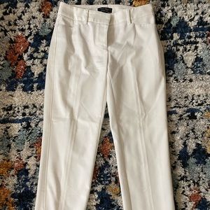 White House Black Market Perfect Form Straight Crop white pants
